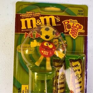 Vintage 2001 M&M's Minis Extreme Sports Team Soccer Pogo Dispenser NEW SEALED